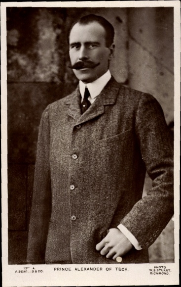 Ak Prince Alexander of Teck, Portrait