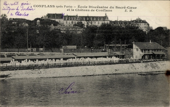 CPA Conflans Yvelines, Ecole Sacré-Cœur, Château de Conflans