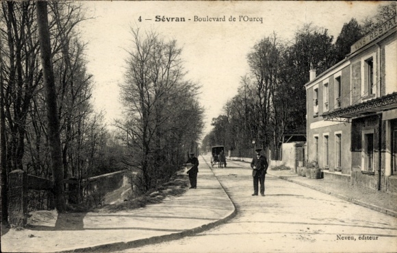 Postcard Sevran Seine Saint Denis, Boulevard de l'Ourcq
