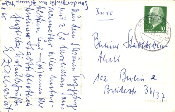 Postcard Gelenau in the Ore Mountains Saxony, Panorama