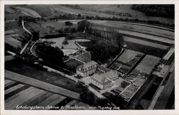 Postcard Schmie Maulbronn in Enzkreis, aerial photograph
