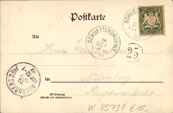 Postcard Schüttersmühle Pottenstein Upper Franconia, Mrs. Forester Graser, Guesthouse