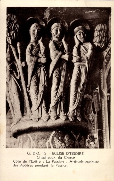 CPA Issoire Puy de Dôme, Eglise, Chapiteaux du Choeur