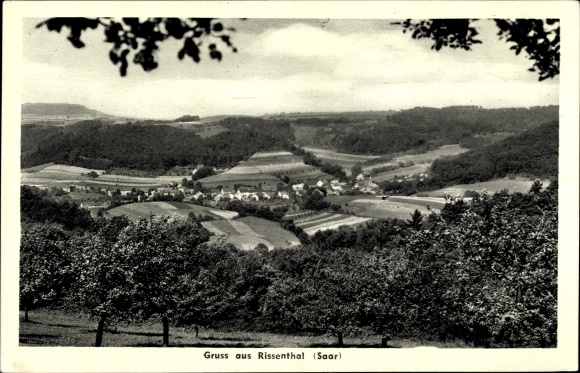 Postcard Rissenthal Losheim am See Saarland, Panorama