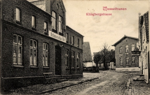 Ak Wesselburen in Dithmarschen, Klingbergstraße, Dithmarscher Hof