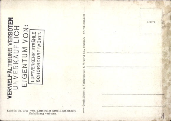 Postcard Lauingen on the Danube Swabian Alb, aerial photograph