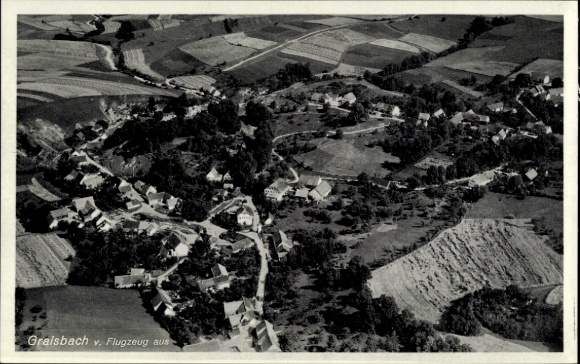 Postcard Graisbach Marxheim in Schwaben Bavaria, aerial photograph