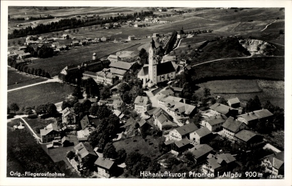 Postcard Pfronten in Allgäu, aerial photograph