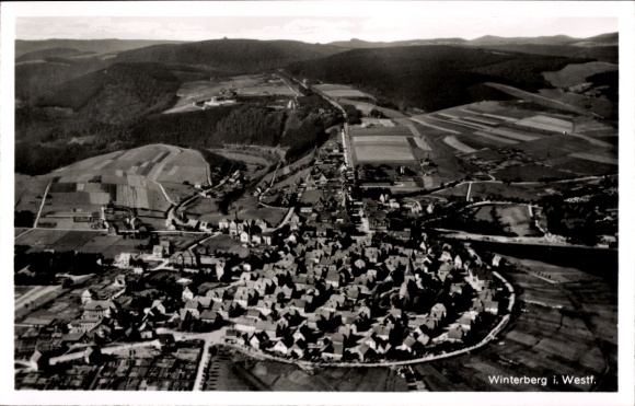 Postcard Winterberg in Sauerland, aerial photograph