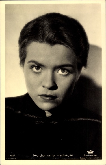 Ak Schauspielerin Heidemarie Hatheyer, Portrait