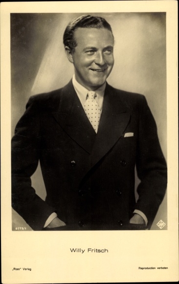 Ak Schauspieler Willy Fritsch, Ross Verlag 6179 1, UFA Film