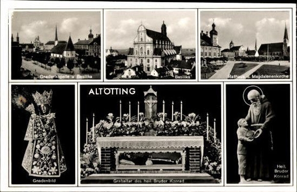 10 old PCs Altötting in Bavaria, various views