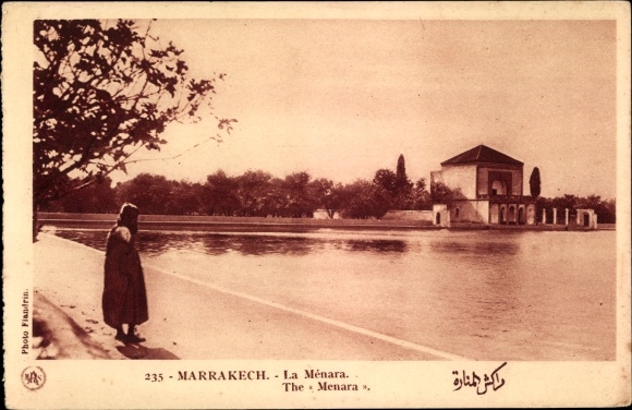 Postcard Marrakesch Marokko, La Menara, Araber, Maghreb