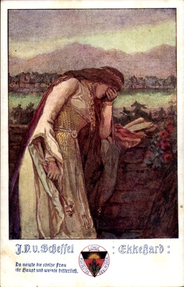 Artist Postcard Von Scheffel, Ekkehard, German School Association 490, Then the proud woman bowed