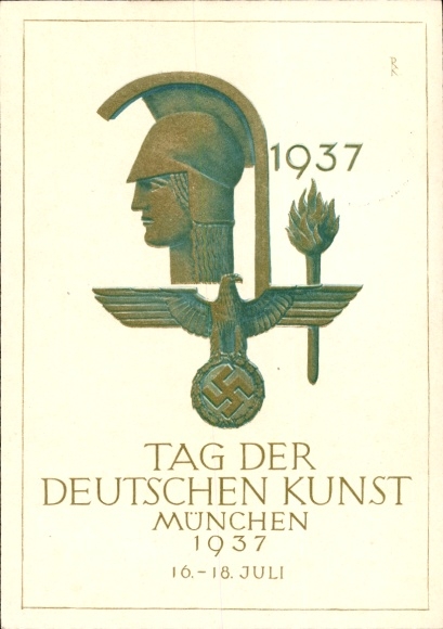 Artist Postcard Munich, Day of German Art 16-18 July 1937