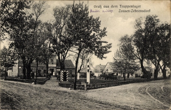 Postcard Zehrensdorf Zossen, troop camp
