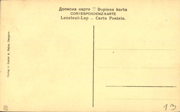 Postcard Kolotanz in Bosnia, Folk Costumes