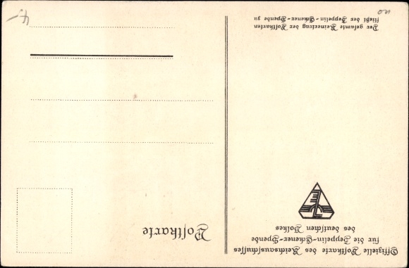Artist PC Amtsberg, Otto, Zeppelin Eckener Donation, A Zeppelin over German lands