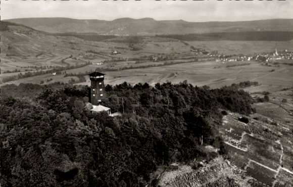 Ak Ensingen Vaihingen an der Enz, Eselsbergtoren, Schwäbische Alb, uitkijktoren, landschap, foto