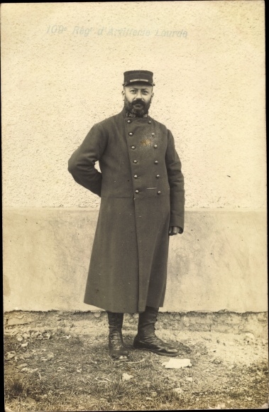 Photo Postcard French Soldier, 109 Reg d&#39;Artillerie Lourde