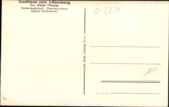 Postcard Hohburg Lossatal in Saxony, local section, forest path, Löbenberg, Inn zum Löbenberg