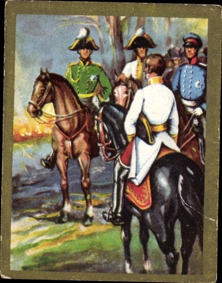Sammelbild Alles für Deutschland Bild Nr. 186, Fürst Schwarzenberg, Schlacht bei Leipzig 1813