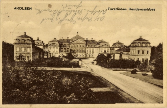 Postcard Bad Arolsen in Hesse, Princely Residence Palace, historical architecture, gardens