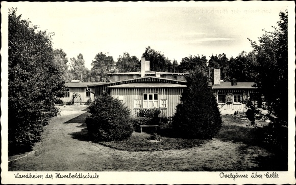 Postcard Ovelgönne Hambühren, view of the Humboldt School's country home