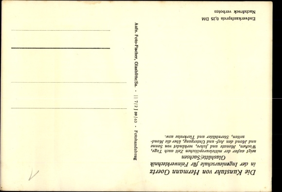 Postcard The Art Clock by Hermann Goertz