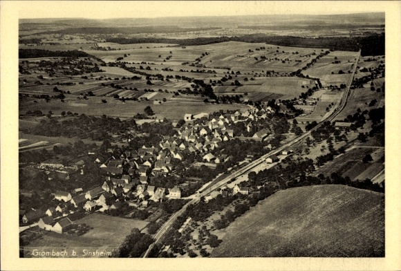 Postcard Grombach Bad Rappenau in Kraichgau Baden, aerial photograph