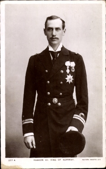 Ak König Haakon VII von Norwegen, Portrait
