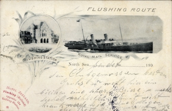 Ak Noordzee, Vlissingen Route, Vlissingen Station, Royal Mail Service