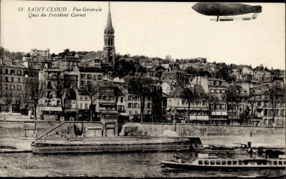 Ak Saint Cloud Hauts de Seine, Vue Generale, Quai du President Carnot