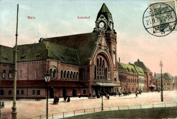 Ak Metz Moselle, Bahnhof
