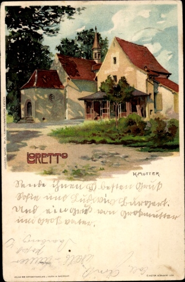 Künstler Litho Mutter, K., Freiburg im Breisgau Baden Württemberg, Loretto
