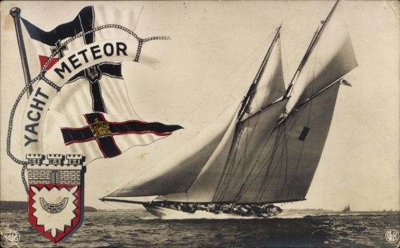 Postcard Imperial Yacht SMY Meteor, Imperial Navy, NPG, GLK