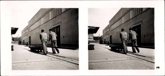 Stereo Raumbild Foto "Die NS-Musterbetriebe 1937-38" Nr. 506 III/196, Wieland Werke Ulm, Vöhringen