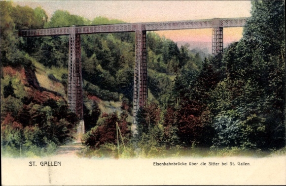 KP St. Gallen Miasto Szwajcaria, Most kolejowy, Siedzący, St. Gallen