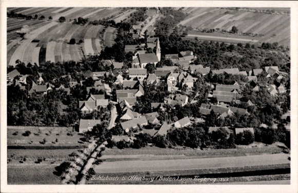 Postcard Bohlsbach Offenburg in Baden Schwarzwald, aerial photograph