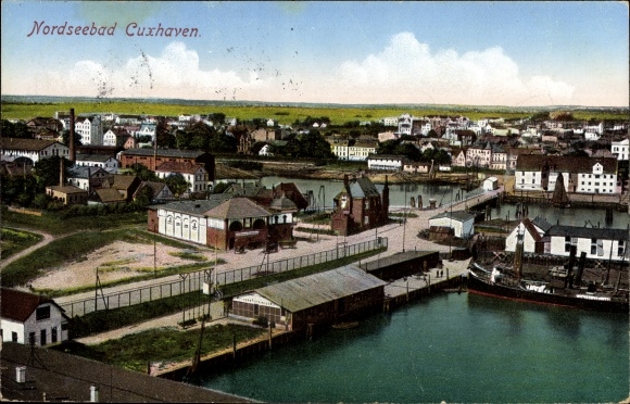 PC Nordseebad Cuxhaven, general view, port