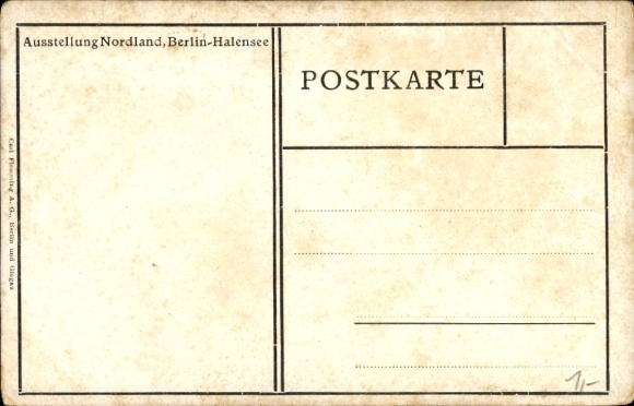 Postcard Berlin Halensee, Exhibition Nordland, People in Folk Costumes
