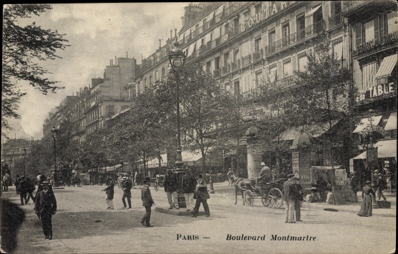 Ansichtkaart Parijs II, Boulevard Montmartre