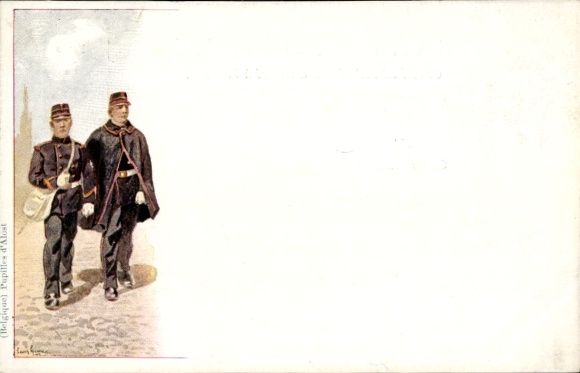 Artist Postcard Geens, Louis, Belgium, Pupils d'Alost