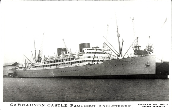 foto Ak Steamer Carnarvon Castle, Union Castle Line