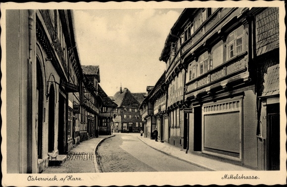 PC Osterwieck in Saxony Anhalt, Mittelstrasse, coal merchant Wilhelm Feuerstacke