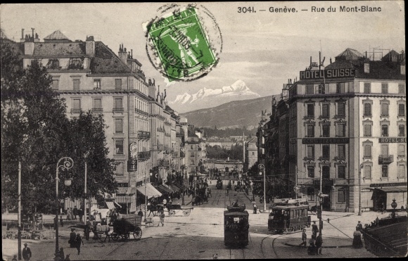 PC Genève Geneva Switzerland, Rue du Mont Blanc, tram
