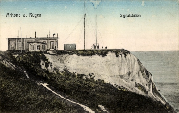 Postcard Arkona Putgarten on Rügen, signal station