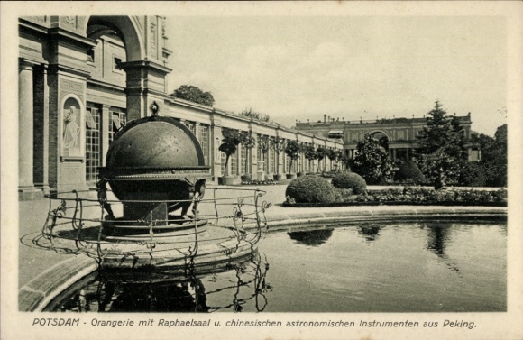 Ak Potsdam, Orangerie mit Raphaelsaal und chinesischen astronomischen Instrumenten aus Peking