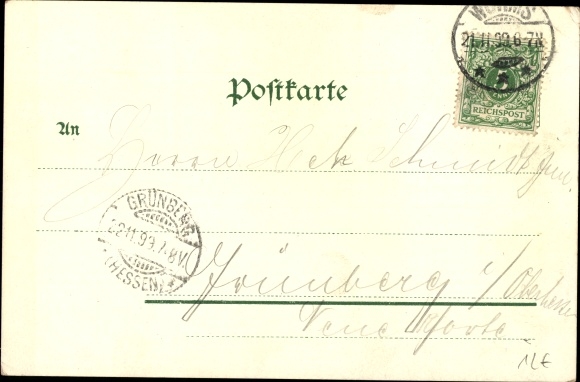 Chromo-Litho Worms am Rhein, Cathedral, Panorama, Grand Duke Monument, Luther Monument
