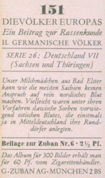 Collection picture The peoples of Europe, a contribution to racial science, 151 milkmaids from Bad Elster